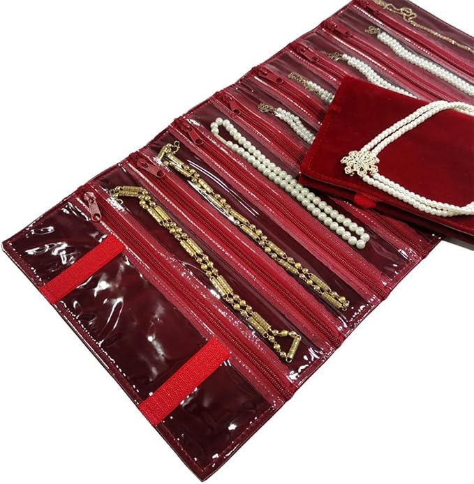 Travel Jewelry Roll Bag Portable Organizer Pouch - Image 6