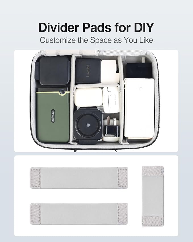 Luxtude Electronics Organizer Travel Case Large, Tech Organizers Travel Case - Image 3