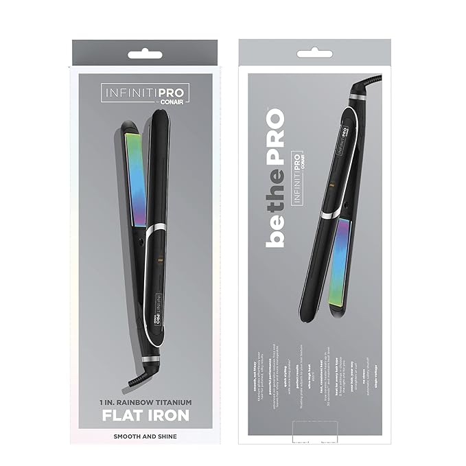 INFINITIPRO BY CONAIR Rainbow Titanium Flat Iron, 1-inch
