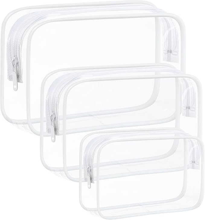 3 Pack Clear Makeup Bags, Waterproof Toiletry Bag by Eilyliafe