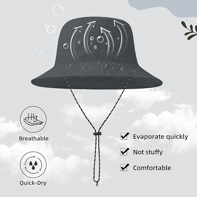 Durio Waterproof Bucket Hats for Woman UPF 50+ Sun Hat UV Protection Packable - Image 5