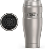 THERMOS Stainless King Vacuum-Insulated Travel Tumbler, 16 Ounce, Matte Steel by Thermos