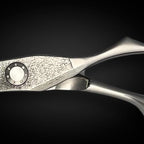 Hair Cutting Shears/Scissors Crafted from Japanese Damascus Steel - Sharp, Durable, Long-Lasting - Designed for Professional Barbers and Hairdressers (6.0 Inch Saki Dotanuki)