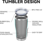 DOMICARE 20oz Tumbler with Lid Stainless Steel Tumblers Bulk, Double Wall - Image 4