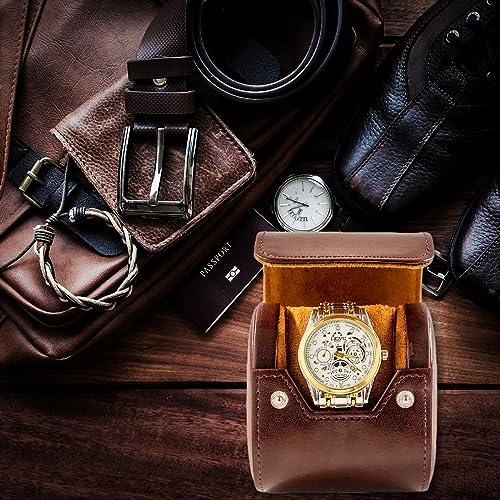 Single Watch Travel Case (Burgundy / 1 Watch Case)