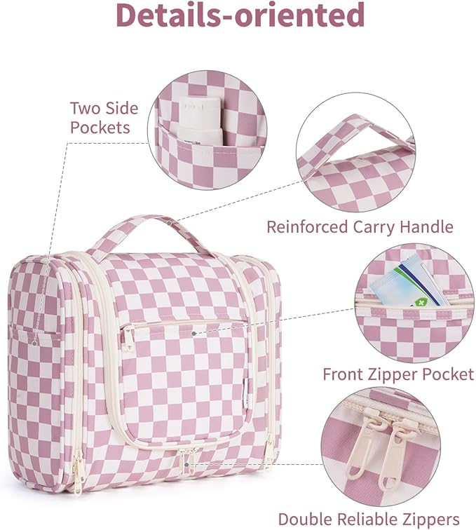 Narwey Hanging Toiletry Bag for Women Travel Makeup Bag Organizer Toiletries - Image 7