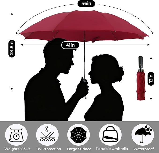 LLanxiry Compact Travel Umbrella, Mini Windproof Umbrellas - Image 4
