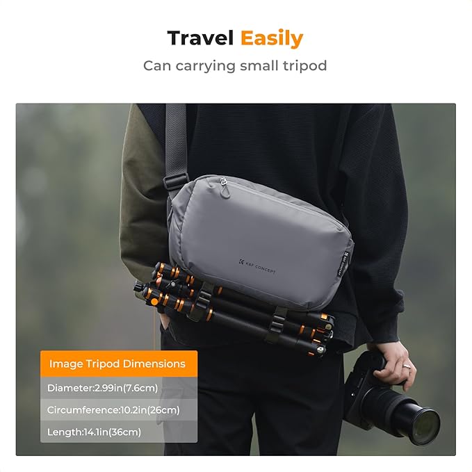 K&F Concept 2 in 1 Sling Bag Everyday Shoulder Bag & Multifunction Photography - Image 5