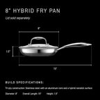 HexClad Hybrid Nonstick 8-Inch Frying Pan, Stay-Cool Handle, Dishwasher-Friendly - Image 3