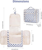 Narwey Checked Hanging Travel Toiletry Bag - Image 5