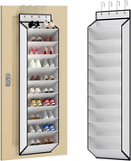 KEEPJOY 10 Tiers White Over Door Shoe Organizer Storage, Hanging Shoe Holder by KEEPJOY