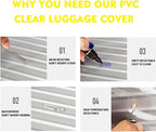 2pcs Clear PVC Suitcase Covers Protectors Transparent Luggage Cover Waterproof - Image 5