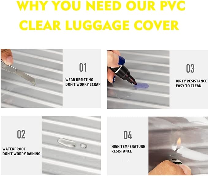 Clear PVC Luggage Cover Protectors - Image 5
