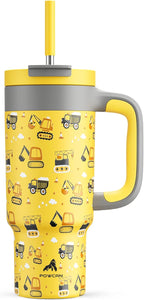24 oz Stainless Steel Cup with Handle by POWCAN