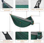 Camping Hammock, Super Lightweight Portable Parachute Hammock - Image 2