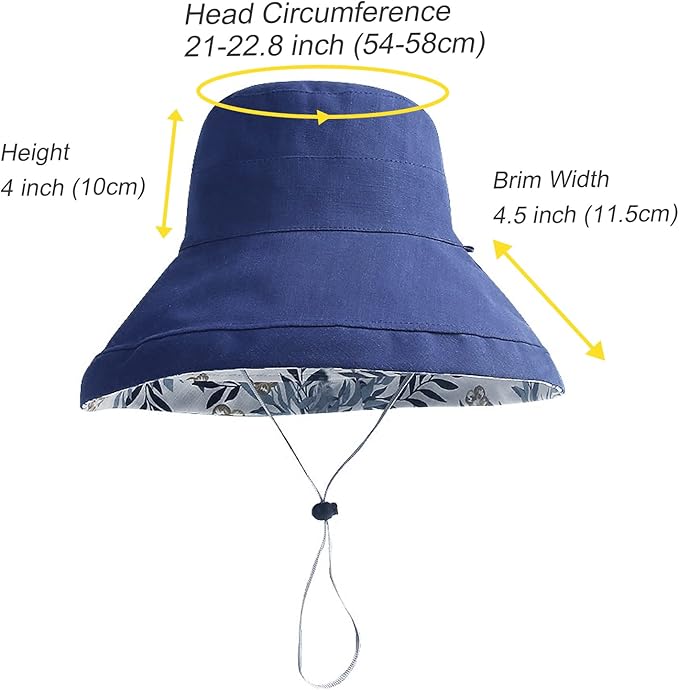 Women Wide Brim Sun Hats Metal Wired Edge Summer UV Protection Beach Fishing Hat - Image 3