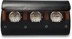 Oirlv Premium Leather Watch Roll Travel Case 3-Slot Watch Box - Image 5