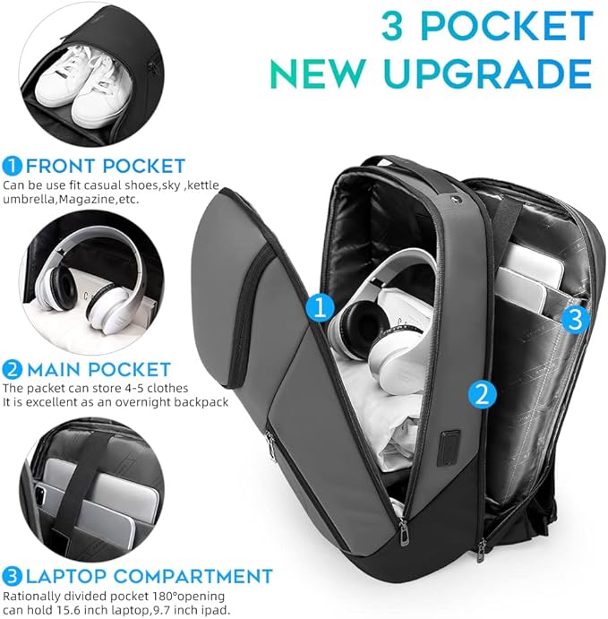 BANGE Business Smart Backpack Waterproof fit 15.6 Inch Laptop Backpack - Image 2