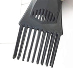 2 Pcs Black Hair Dryer Comb, Hair Styling Nozzle Tool for Straightening Detangling Fine Curly Natural Appliances, Plastic Nozzle Hairdryer Blow Comb Attachment