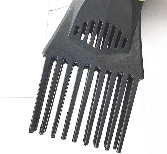 2 Pcs Black Hair Dryer Comb, Hair Styling Nozzle Tool for Straightening Detangling Fine Curly Natural Appliances, Plastic Nozzle Hairdryer Blow Comb Attachment