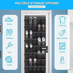 Over the door shoe organizer, 40 Large Clear Mesh Pockets Hanging Shoe - Image 5