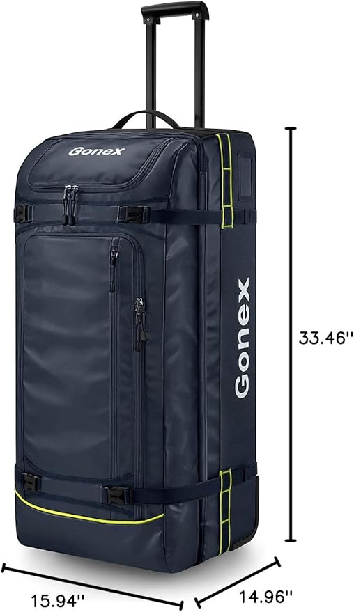 Gonex Rolling Duffle Bag with Wheels, 100L Water Repellent Large Wheeled Travel - Image 8