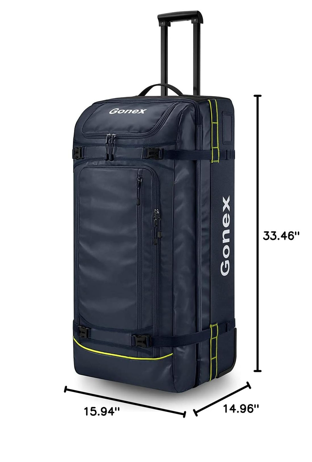 Rolling Duffle Bag with Wheels (Navy / 33 inch)