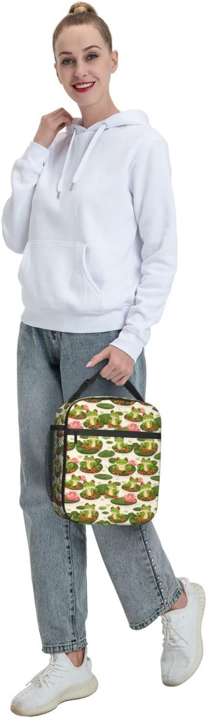 Frog Insulated Lunch Box for Women Men Frog Lunch Bag for Travel, or Fishing - Image 8