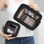 Travel Clear Makeup Bag Set, TSA Approved Cosmetic Bag Case - Image 2