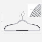 SONGMICS Clothes Hangers, Space-Saving, Light Gray and Dark Gray UCRP050G100 - Image 6