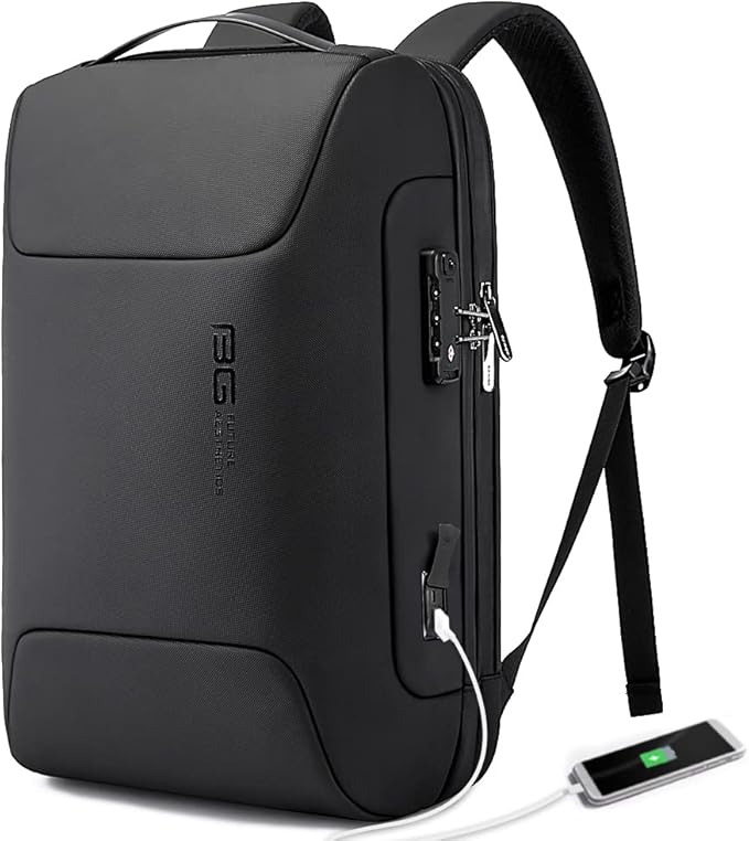 BANGE Anti Theft Business Backpack Fits 15.6 Inch Laptop, Smart Work Backpack by BANGE