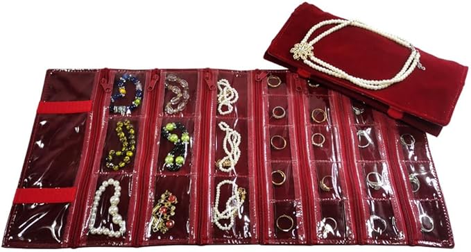 Travel Jewelry Roll Bag Portable Organizer Pouch - Image 4