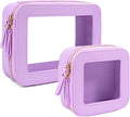 Travel Clear Makeup Bag Set, TSA Approved Cosmetic Bag Case by FFpaw