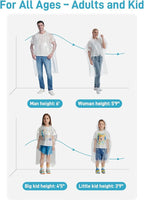 SaphiRose Disposable Rain Ponchos Emergency Clear Poncho - Image 3