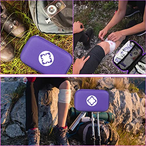 First Aid Kit 276PCS Car Home Camping Essentials Purple Emergency Kit (Purple-276pcs)