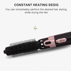 Hair Dryer Brush 4 in 1 Hot Air Brush Curler Combo with Interchangeable Heads - Automatic Curling Iron and Blow Dryer Brushes Set for Travel or Salon