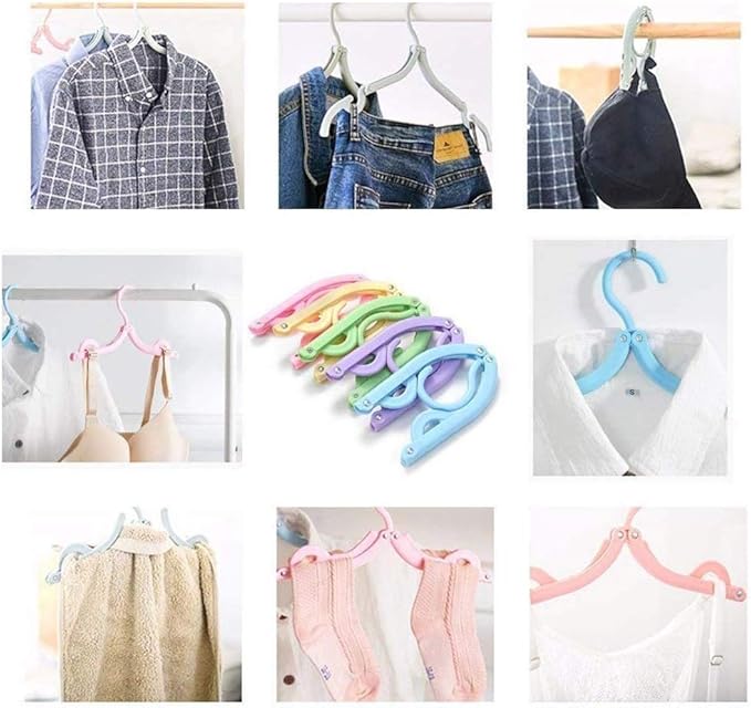 20 Pcs Travel Hangers with 12 Pcs Clips Cruise Ship Essentials Portable Folding - Image 3