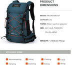 MOUNTAINTOP Hiking Backpack 35L Travel Backpack Lightweight Daypack - Image 2