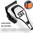 Supreme Trimmer Darkstar 72 Clipper with Magnetic Vector Motor | 180 Min Run Time, 9000 RPM Barber Hair Clipper | Low Noise, Professional Clipper DLC Blades | STC72