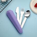 DEVICO Travel Utensils with Case, Reusable Camping Silverware Cutlery, 18/8 - Image 4