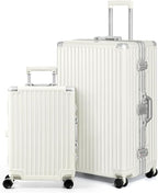 AnyZip Luggage Sets 2 Piece Aluminum Frame Carry On and Checked Suitcase PC ABS by YourBestTravelChoice
