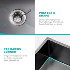 Black 18 inch Undermount Kitchen Sink - Image 5