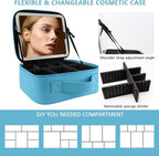 Travel Makeup Bag for Women and Makeup Artists Cosmetic Organizer Large Makeup - Image 3