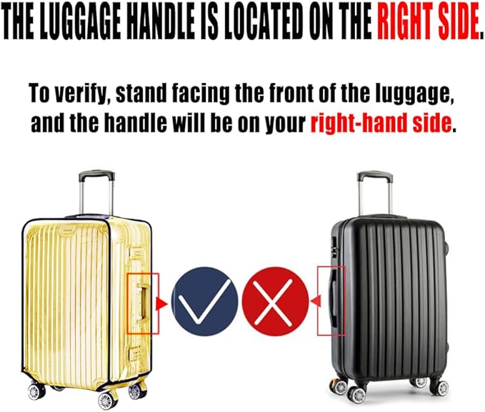 30 Inch Clear PVC Luggage Cover, 0.2mm Thick Lightweight Waterproof, - Image 7