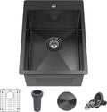15 x 20 Inch Black Drop In Kitchen Sink by Kadorer