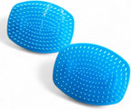 Detangler Hair Brush with Firm Bristles (4×3 in) – Dry & Wet Shampoo and Conditioner Scalp Massager for Deep Cleansing, Exfoliating & Dandruff Control. Multi-Use for Hair, Beard & Scalp (2PC,Blue)