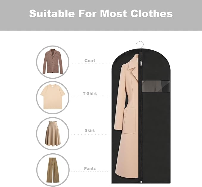 Garment Bags for Hanging Clothes, Dress Bags for Gowns Long, 2 Pack - Image 3