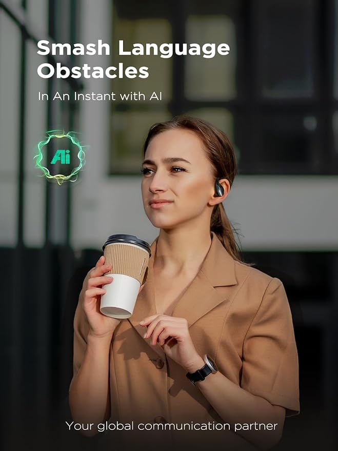 PSIER True Translation Earbuds Real Time Bluetooth 5.4 Open Ear Headphones - Image 5