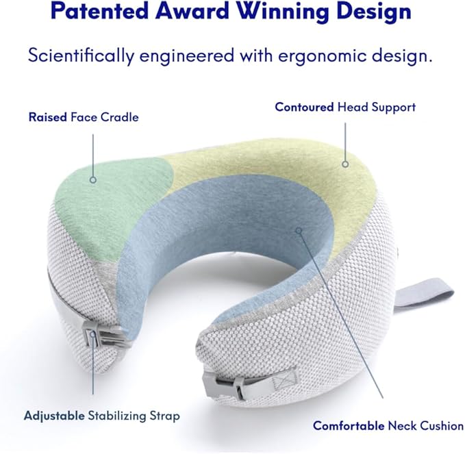 C CUSHION LAB Travel Pillow, Award-Winning Patented Ergonomic Design - Image 3