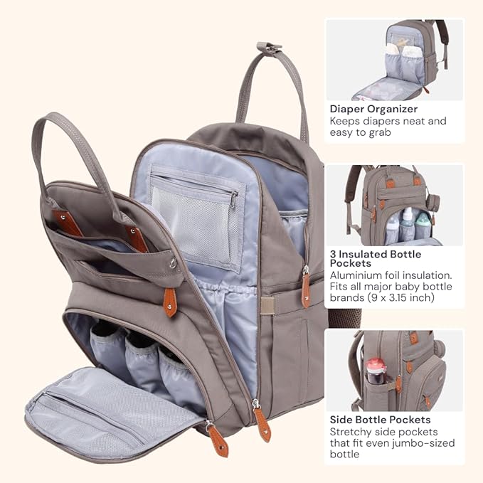 BabbleRoo Diaper Bag Backpack - Image 4